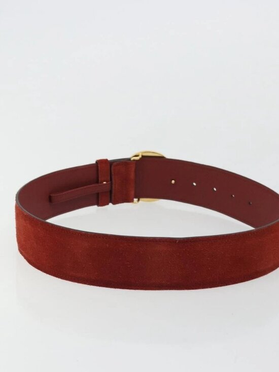 GUCCI Interlocking Belt Suede 33.1\